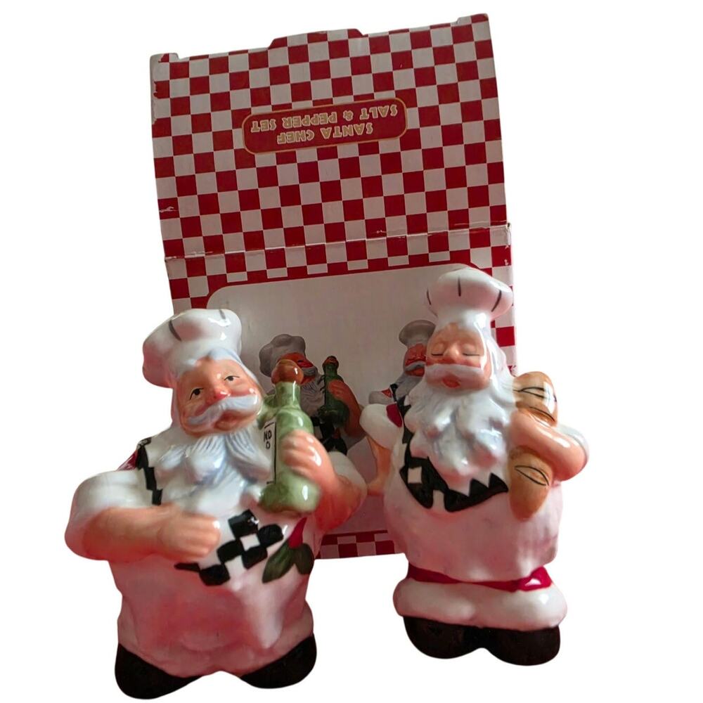 Vintage Santa Chef Salt & Pepper Shaker